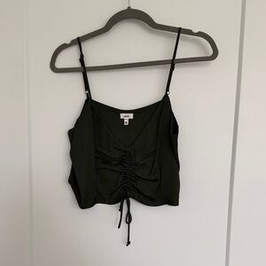 Aerie Dark Green Ruched Camisole